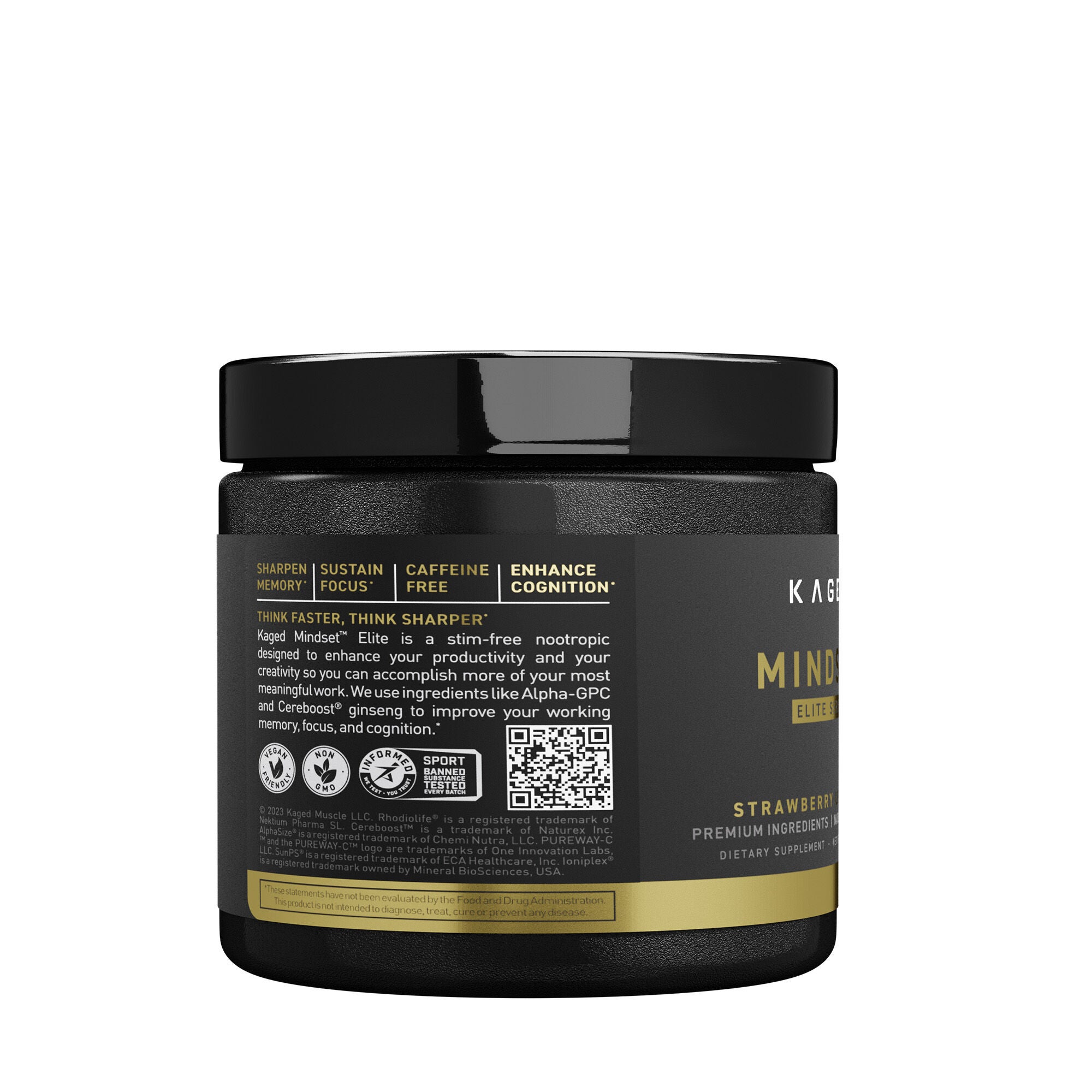 Mindset Elite Series No Stim - Strawberry Lemonade - 4.55 oz. &#40;30 Servings&#41;  | GNC